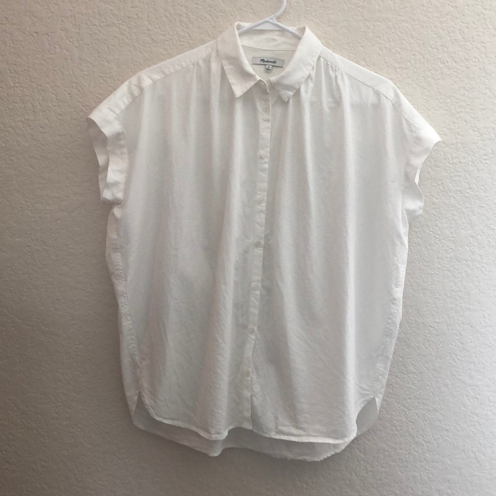 Madewell Central shirt, white, size small
